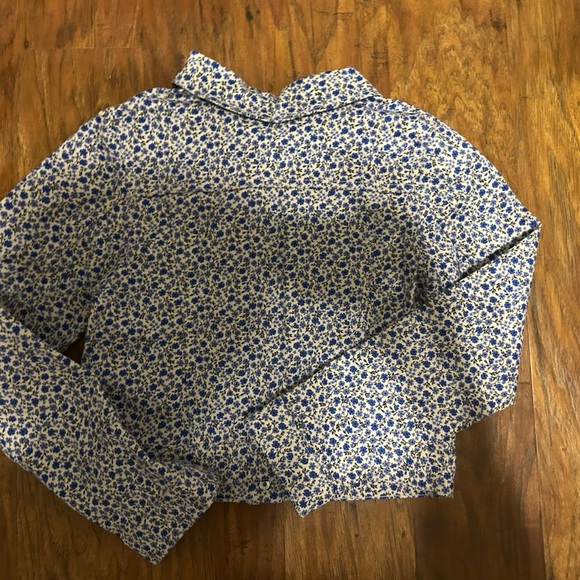 Zara Floral Blue and White Girl’s Jacket Size 8 - Picture 9 of 9